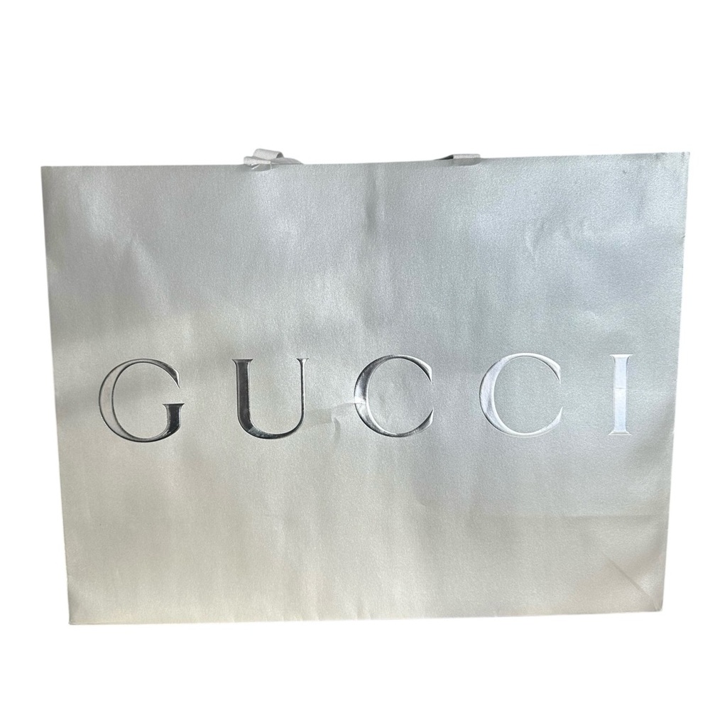 Gucci Silver Shopping Bag